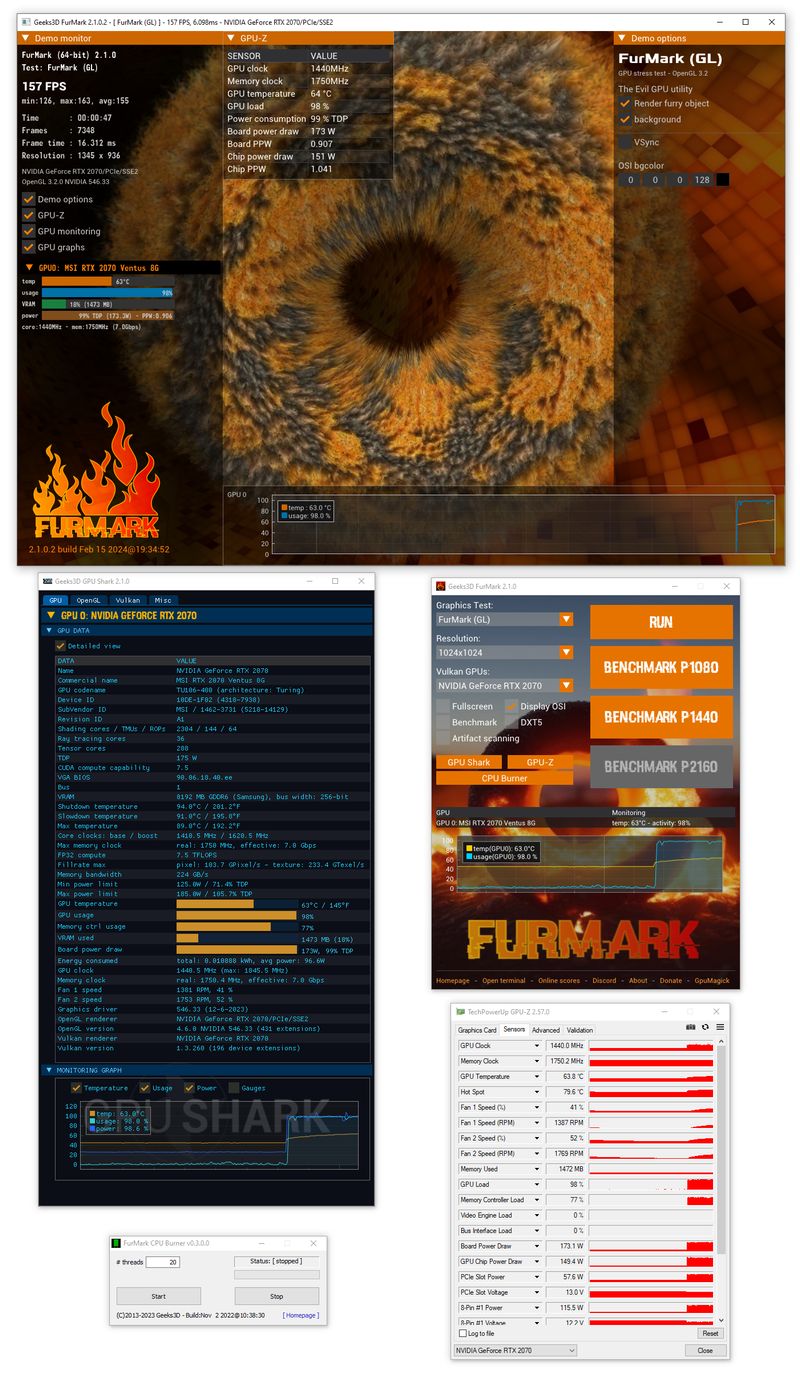 لقطة FurMark الرئيسية